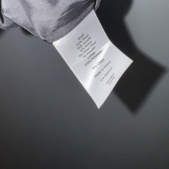 EUC Talbots Wool Blend Plaid Tweed Grey Black Pencil Skirt Size 14 - Picture 3 of 7